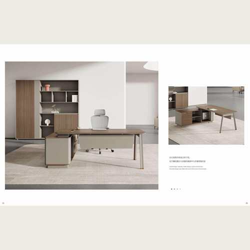 斜脚老板桌简约现代主管桌大班台总裁经理桌老板办公室办公家具