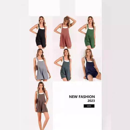 Women'S Short Overalls Summer Casual Adjustable Strap Loose