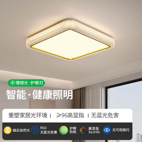 客厅灯吸顶灯轻奢灯具现代简约创意大气个性大厅灯书房卧室灯118L