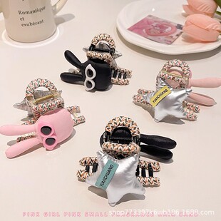 抓夹鲨鱼发夹发卡半扎时尚夹女脑勺兔子2盘发玩偶夹2kk甜美y2k后