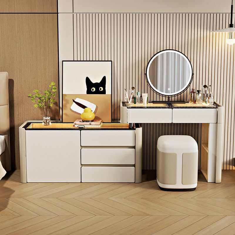 2024新款全实木梳妆台卧室现代简约床位斗柜收纳柜一体轻奢化妆桌,住宅家具,梳妆台+梳妆凳,淘宝优惠券,粉丝福利购,淘宝优惠卷