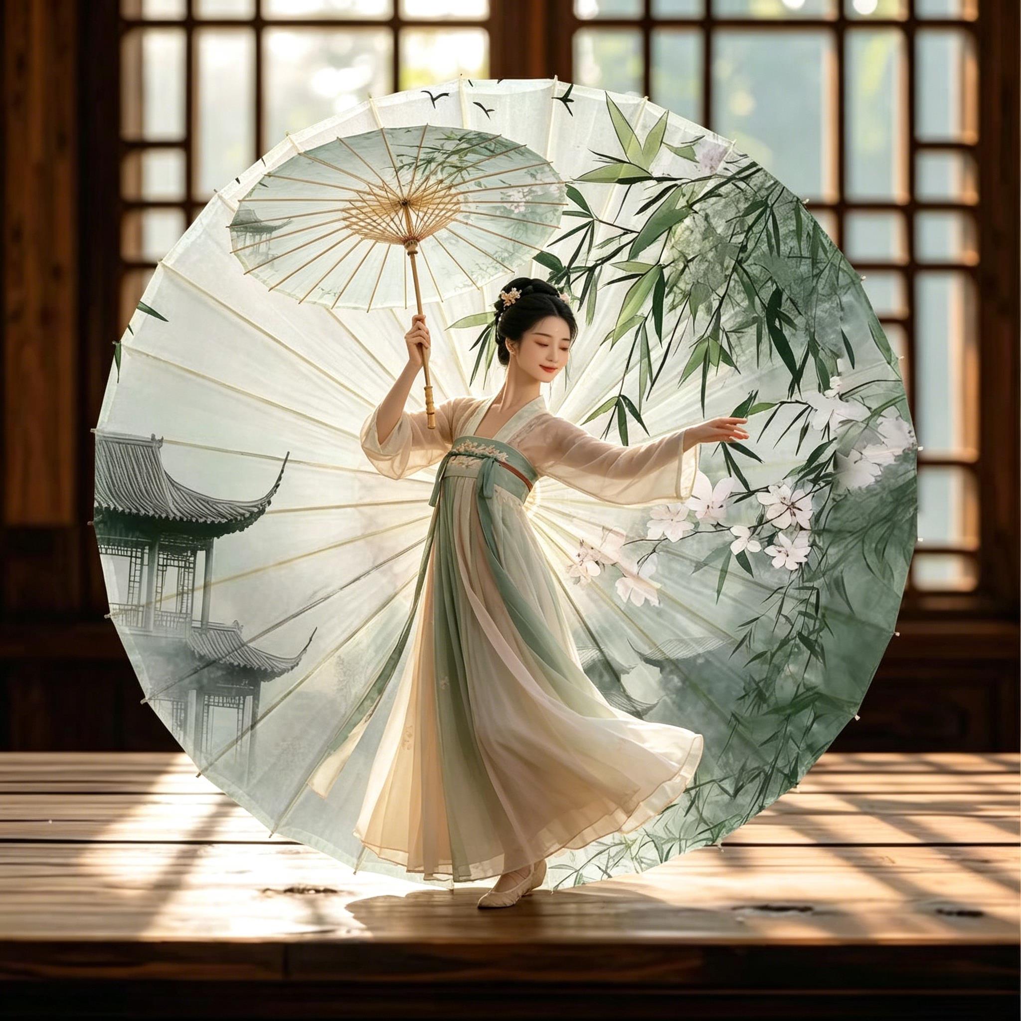 晴雨两用油纸伞非遗手工古风道具旗袍舞蹈汉服雨伞装饰伞古典
