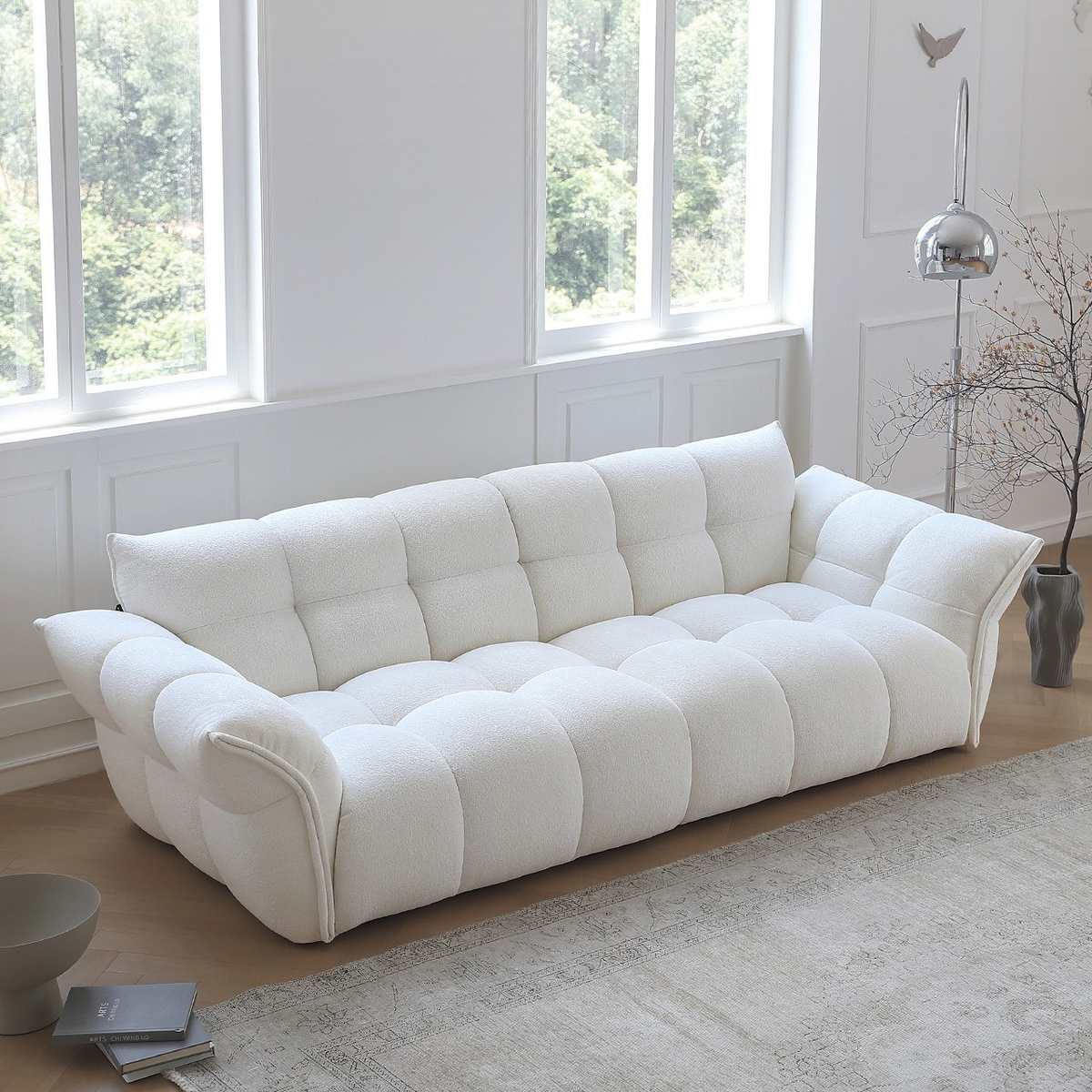 百合沙发北欧沙发花瓣雪尼尔布艺沙发网红沙发客厅沙发小户型沙发