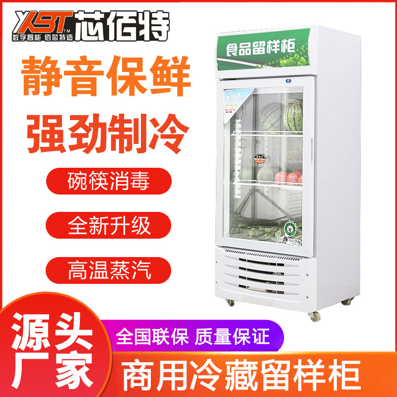 透明展示留样柜商用小型幼儿园食堂小冰箱带锁双锁厨房食品留样柜