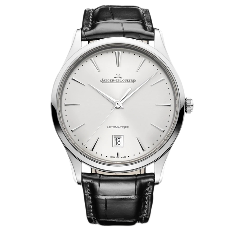 未使用[9.9新]积家大师系列精钢自动机械手表男表1238420腕表