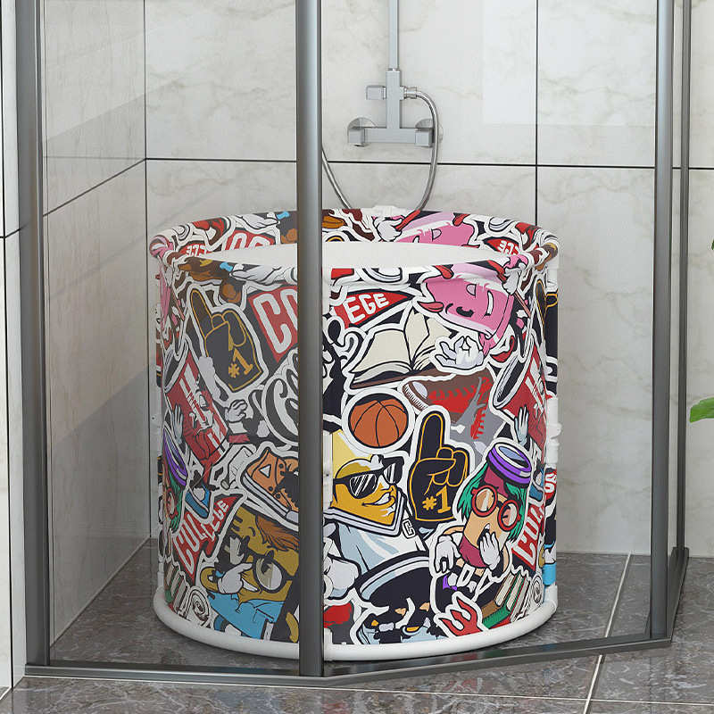 宝宝可折叠大人沐浴折叠桶加厚全身家用桶成人熏蒸一键洗澡桶泡澡