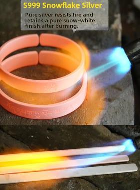 正品手工放古代纯银手炼99纯银夫开覆古妇珠宝男人的简9单固体宽