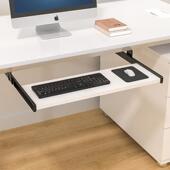 键盘托架桌下抽屉滑轨电脑滑鼠加装 支架办公桌面托盘伸缩收纳层架