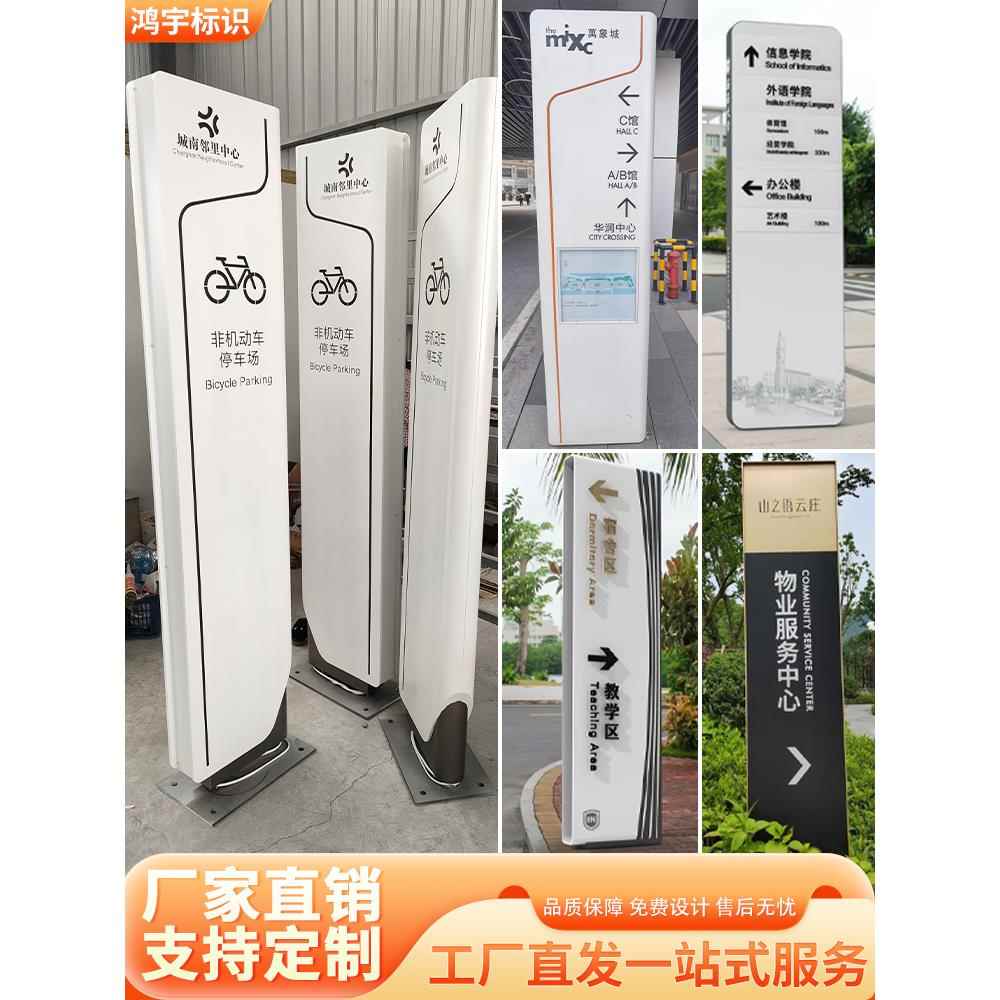 户外立式导向牌公园指示牌商场指引牌路牌广告牌精神堡垒导视定做