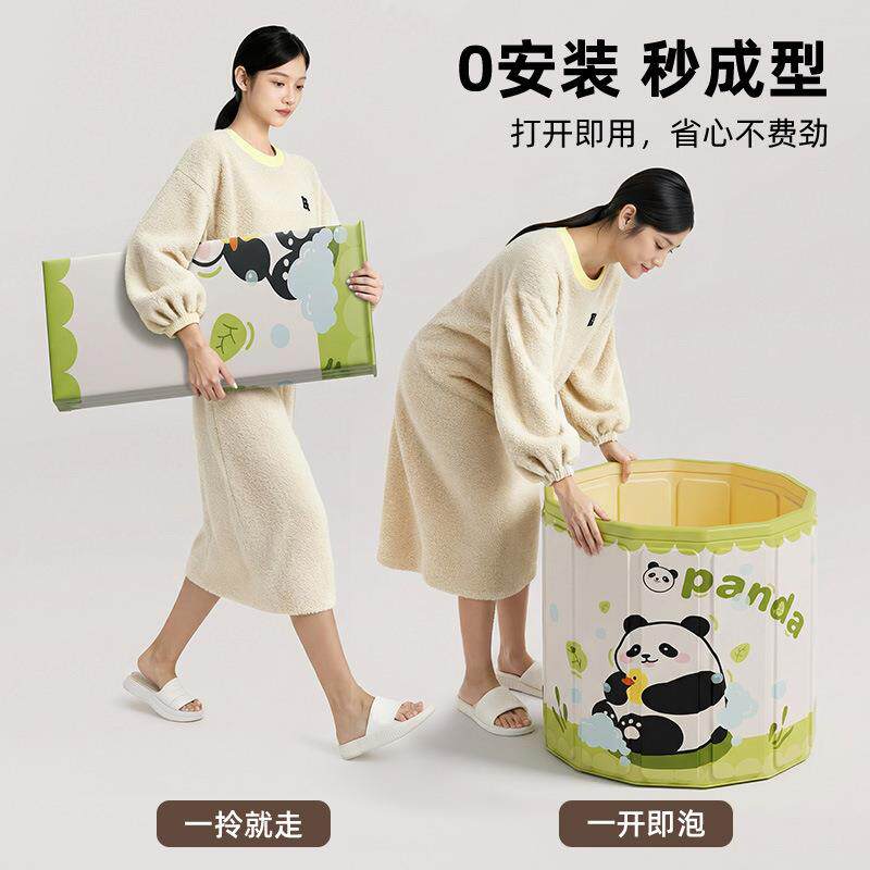 新款直销家用儿童泡澡桶加厚卡通保温可折叠环保PVC婴儿浴桶 宝宝
