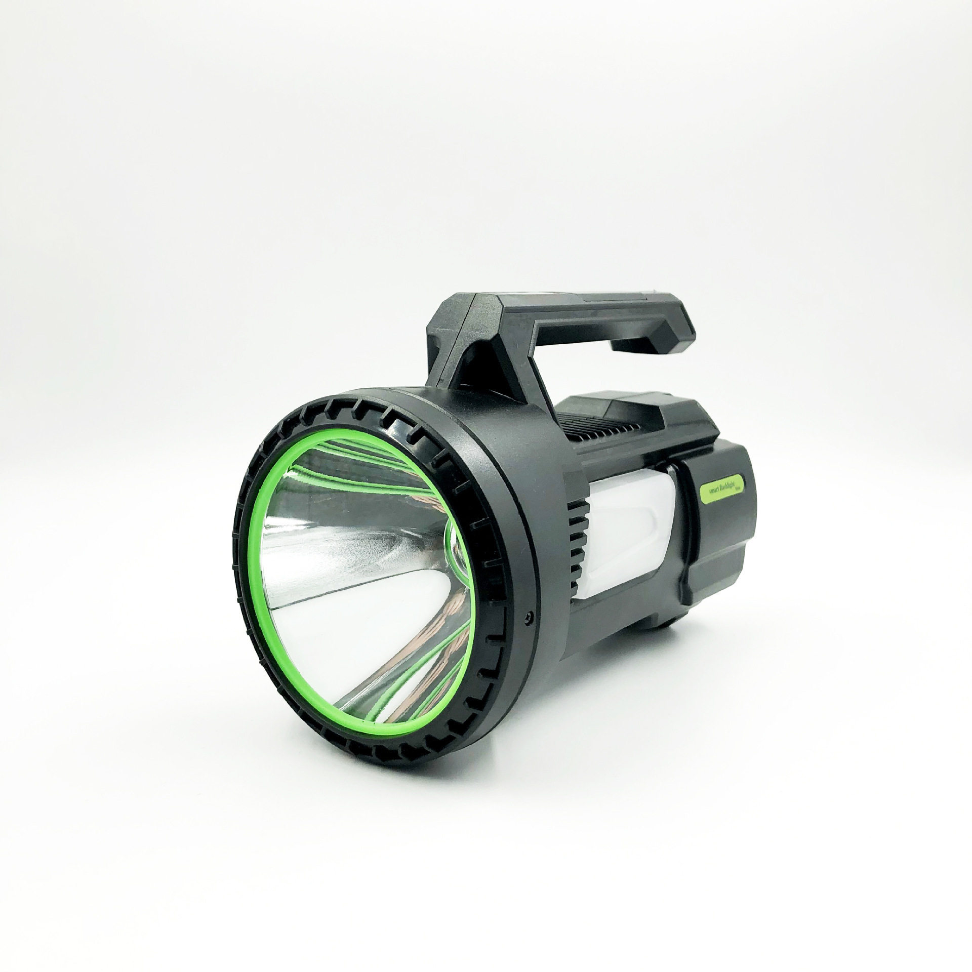 跨境新款强光手电筒充电户内外手提灯超亮手提探照灯户外家用