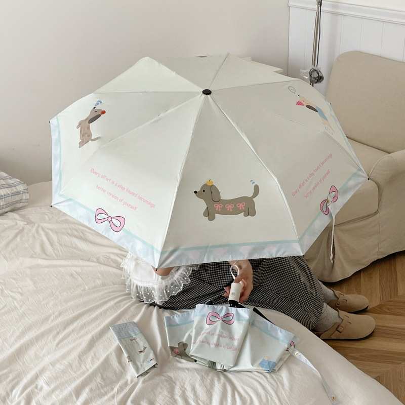 可爱西卡雨雨伞晴全自动遮阳伞折叠两用学生防晒太阳伞紫外线