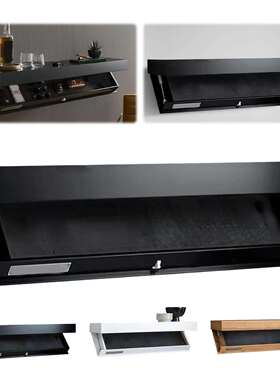 壁储挂式物架收纳盒简约壁挂BEB酒置储物架物盒子柜实木隐藏收纳