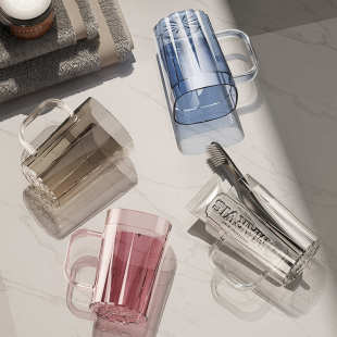 轻奢洗漱杯ins风漱口杯透明高颜值情侣牙刷杯家用牙缸杯牙具杯子A