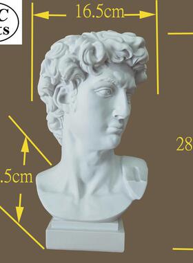 28cm高大脂头像树仿石膏像ins欧式风格雕塑摆卫件雕HCX30-10美术