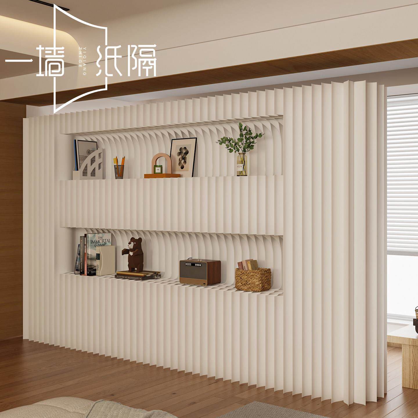 纸屏风隔断置物展台墙可移动假墙办公室美容院隔断一房变两房隔板