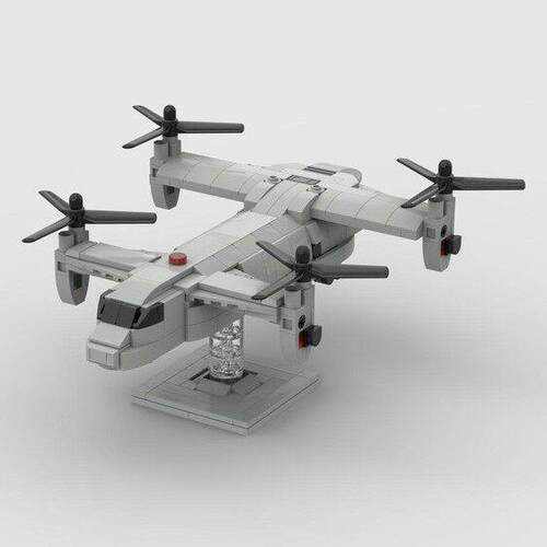 MOC-91112 贝尔V-22鱼鹰 1:100 电子图纸 拼插积木  341片