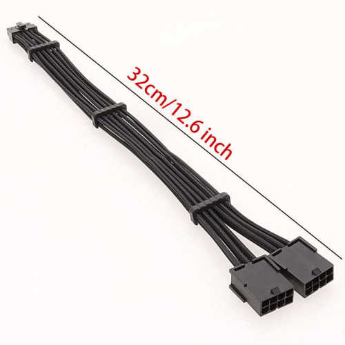 电脑显卡RTX30系列3070 3090 12P转双8P转接延长线显卡连接线白色
