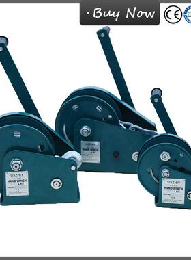 uszhiy牌进口自锁式手摇绞盘JC-C1200LBS小型绞车手动绞盘吊机