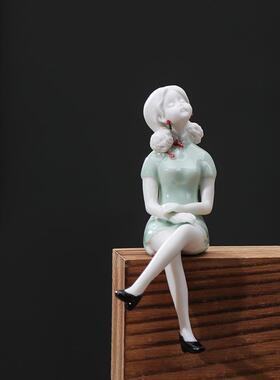 正品厅创意新中古典人物陶瓷精品式女客玄关电仕视柜家居禅意装饰