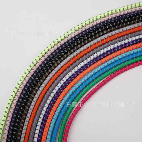 现货间色松紧带彩色松紧带弹力绳反光鞋带间色圆橡筋特殊圆牛筋绳
