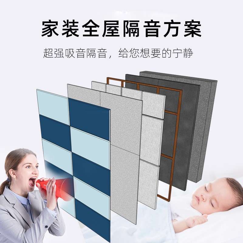 家装隔音板卧室吊顶天花板地面房间家庭全屋隔音装修材料施工改造