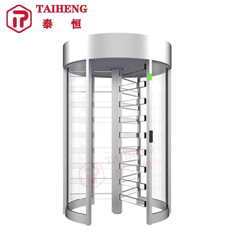 转闸人行通道闸钢化玻璃旋转门实名制闸机考勤门禁防尾随全高转闸