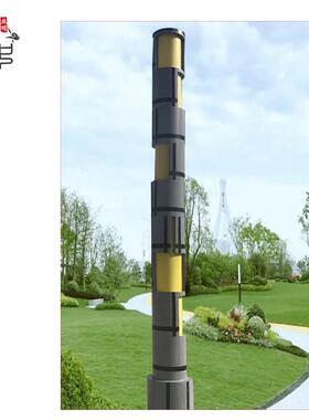 3米造型景观灯 激光割庭院路灯 黄色亚克力灰色透光Garden light