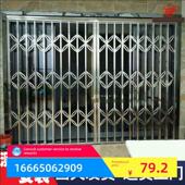 不锈钢拉闸门伸缩折叠防盗白钢电梯过道揽闸门入户透气家用阳台门