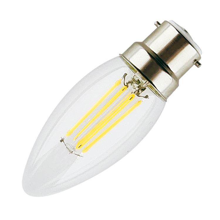 新品led灯丝灯C35尖泡蜡烛泡B22灯头4W6W暖白光恒流无频闪