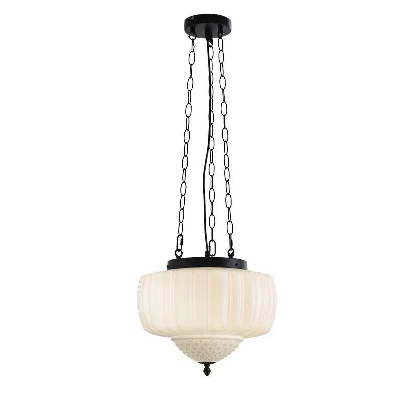 美式复古吊灯老上海格调洋房西餐厅咖啡奶茶店玻璃艺术玄关民宿灯