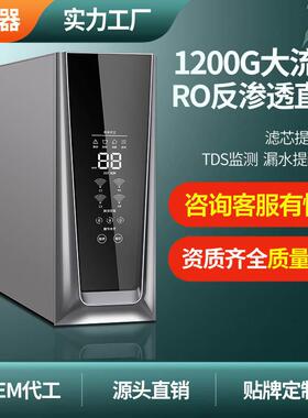 家用净水器厨房直饮净水机1000G纯水机1200G大流量无桶RO过滤器厂
