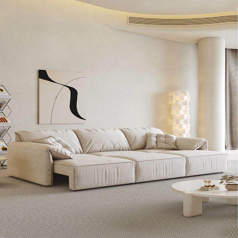 电动大象耳朵伸缩功能沙发客厅小户型免洗磨砂布艺沙发可躺可当床