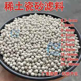 稀土瓷砂滤料机械过滤器用材料高强度瓷球工业污水饮用水过滤瓷沙