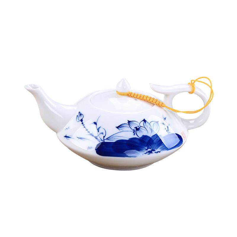 手工绘画陶瓷小号茶壶单壶青花白瓷功夫茶具配件简约家用泡茶器