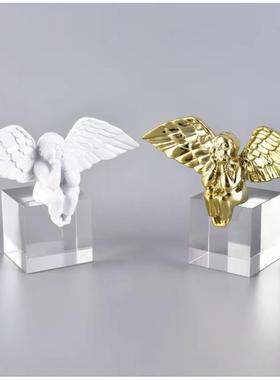 镀金水晶天摆使条纹带托盘样板领DS8064房衣帽间衣柜妆台装饰品件