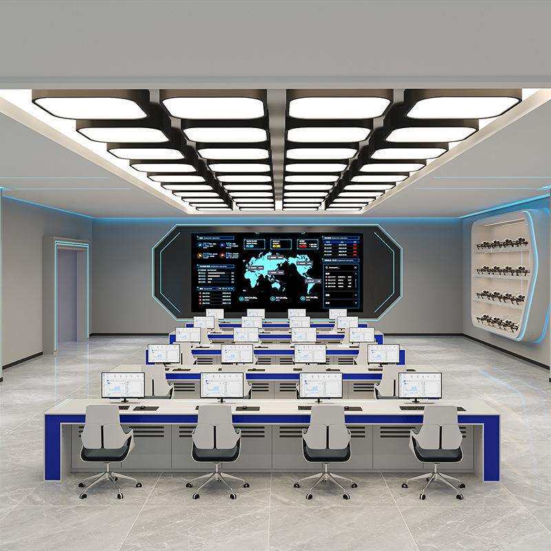 烤漆操作台指挥中心控制台高端轻奢会议室办公桌现代科技感调度台