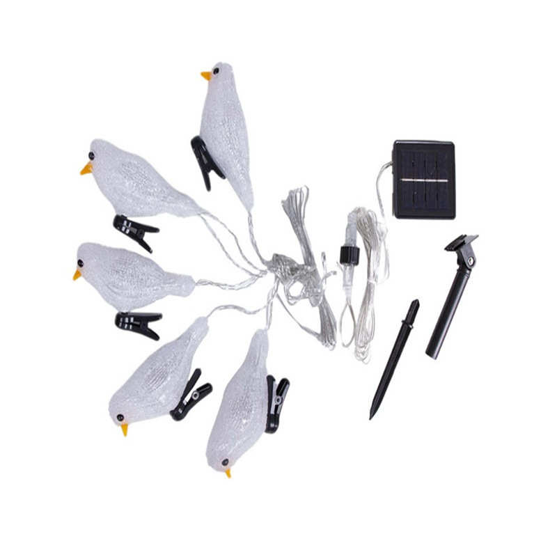 太阳能节日力圣诞树小鸟外led亚克彩灯串户草坪灯装饰庭院