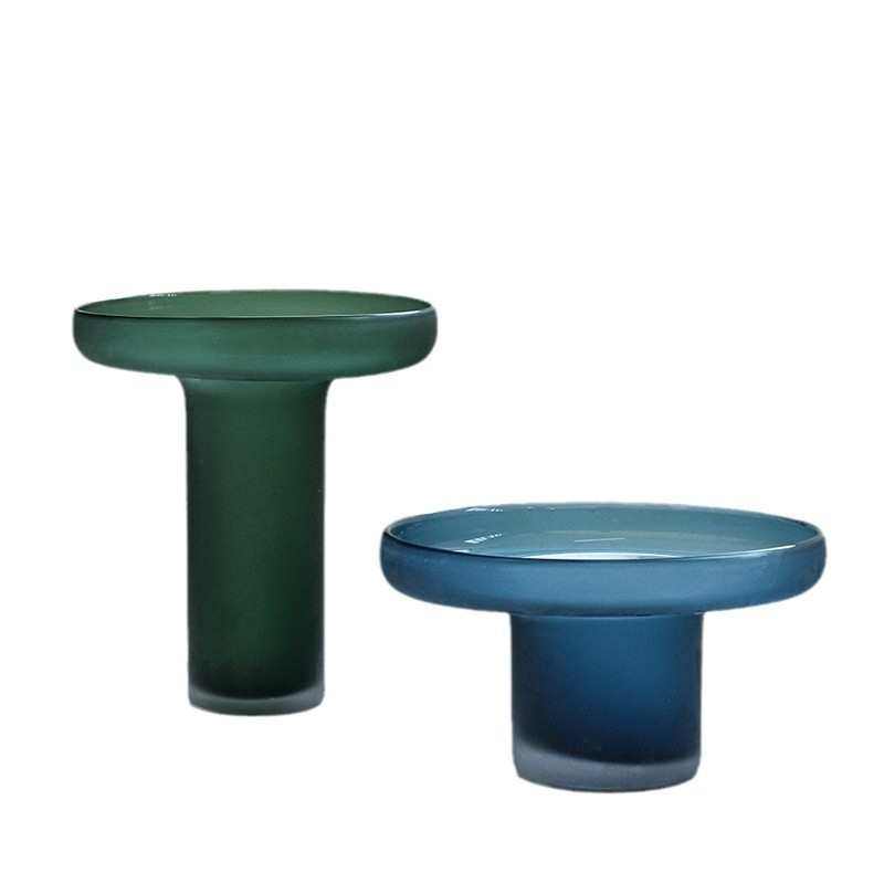 轻奢手工打沙艺术餐桌蓝色果盘客厅茶几居家软装创意高脚墨绿花瓶,家居饰品,装饰摆件,淘宝优惠券,粉丝福利购,淘宝优惠卷