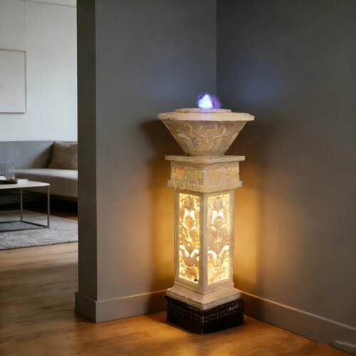 砂岩透光水景仿砂岩流水水景室内喷泉砂岩水景园林喷泉摆件