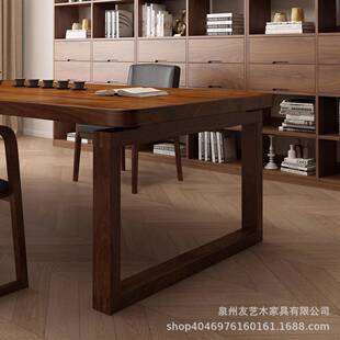 南用美胡YYMJJ桃木高档木大板长书桌客厅家工实作台写字学习大泡