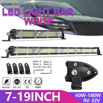 电商热卖超薄单排LED长条灯CRV7/13/19英寸60w/120w/180w