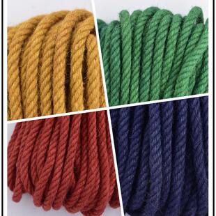 彩色麻绳粗细绿色麻绳捆绑红色麻绳 diy装饰墙饰编制材料绳