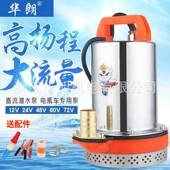 家用直流潜RMK水泵泵船抽用泵太阳能水泵水井农用电瓶车水电瓶不
