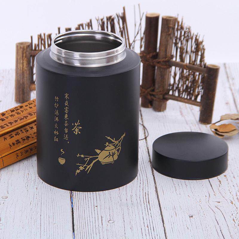 茶罐 密封罐茶叶罐精品高档装茶叶铁罐茶盒不锈钢铁罐加厚大号
