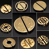 实心黄铜拉手中欧式 酒电视柜门小拉手简约实木家俱把手 抽屉衣柜鞋