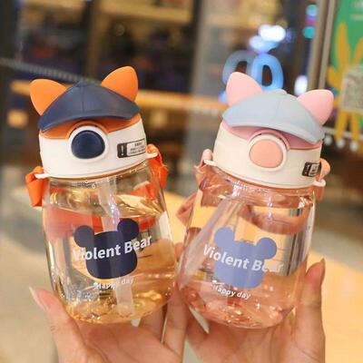550Ml Kids Sippy Cup Water Bottles Creative Cartoon Feeding