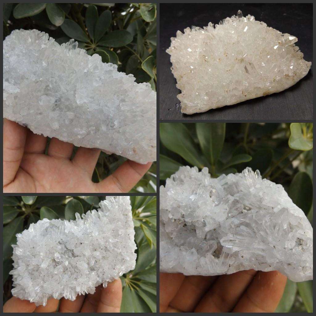 天然白水晶簇原石摆件 白水晶菊花水晶簇