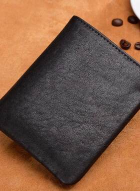 Top Layer Cowhide Walet Soft Genuine Leather Wallet Mens Cre
