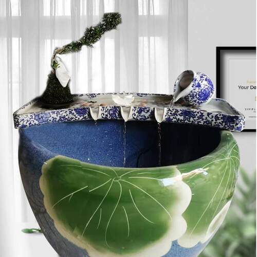 采购产品陶瓷水流装置，大型鱼塘，鱼缸，假山，水景，盆景，流水